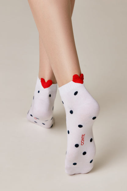 Cotton Ankle Socks Conte Active - Polka Dots 222 