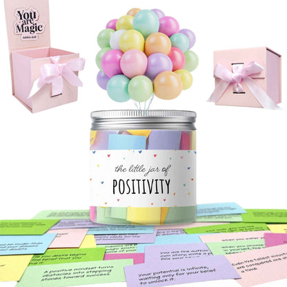 Positivity Jar with Uplifting Quotes | Gift Box