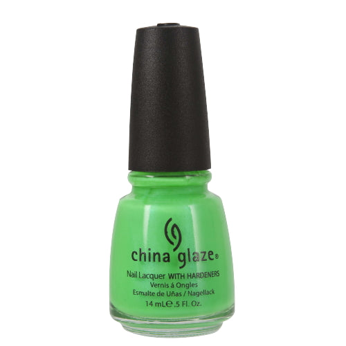 CHINA GLAZE Nail Lacquer with Nail Hardner - In The Lime Light Neon - DestGlow