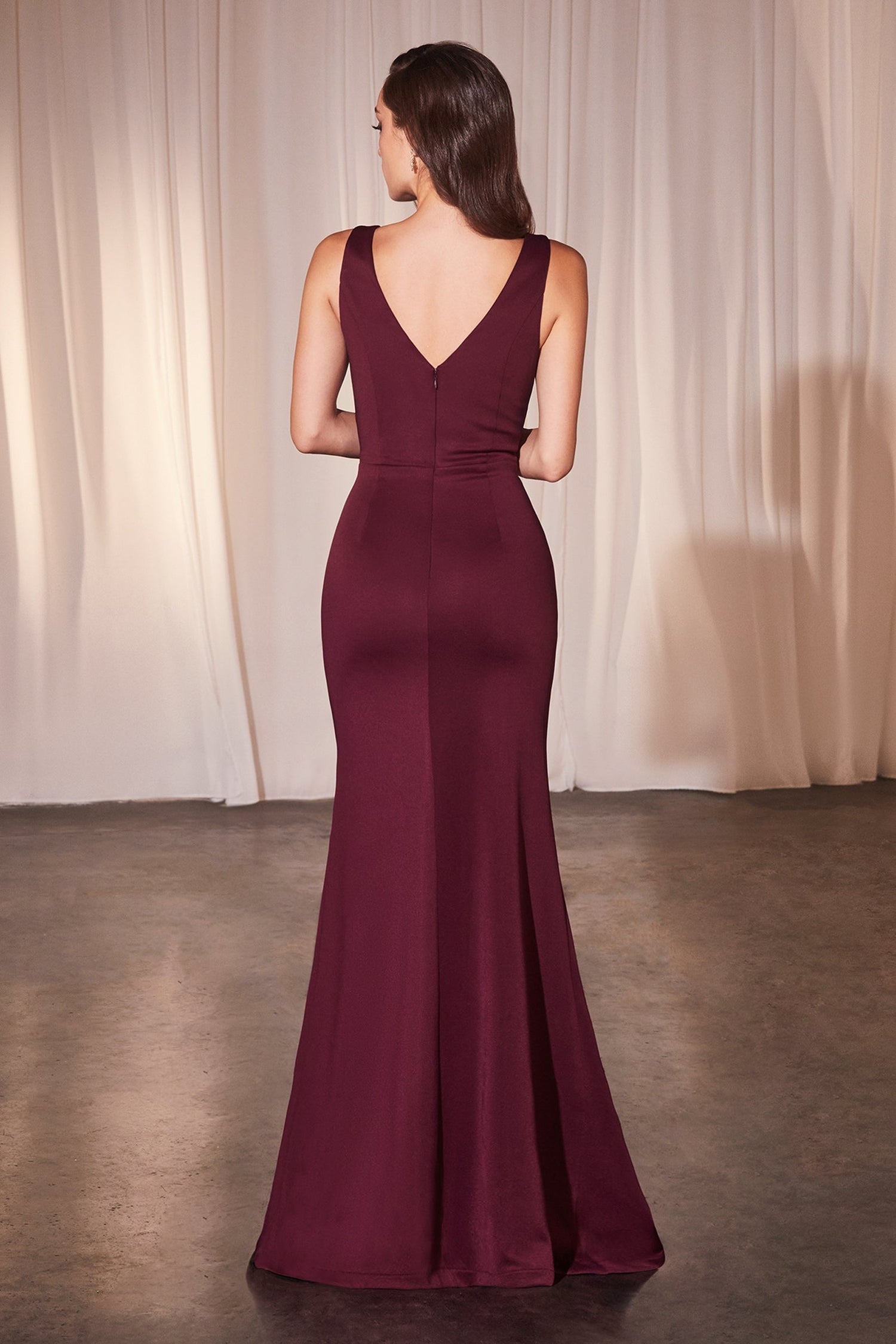 Ladivine CH377 Long Fitted Neoprene Dress by DiscountDressShop