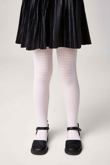 Conte Tights for girls Chanel 40 Den - Houndstooth Pattern
