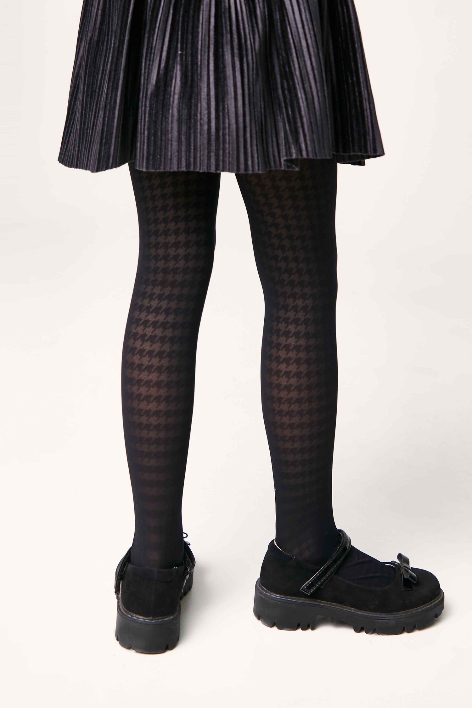 Conte Tights for girls Chanel 40 Den - Houndstooth Pattern