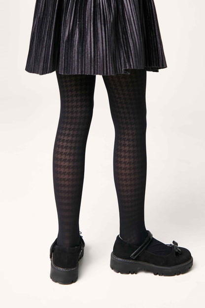 Conte Tights for girls Chanel 40 Den - Houndstooth Pattern