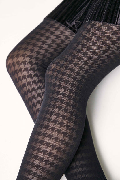 Conte Tights for girls Chanel 40 Den - Houndstooth Pattern