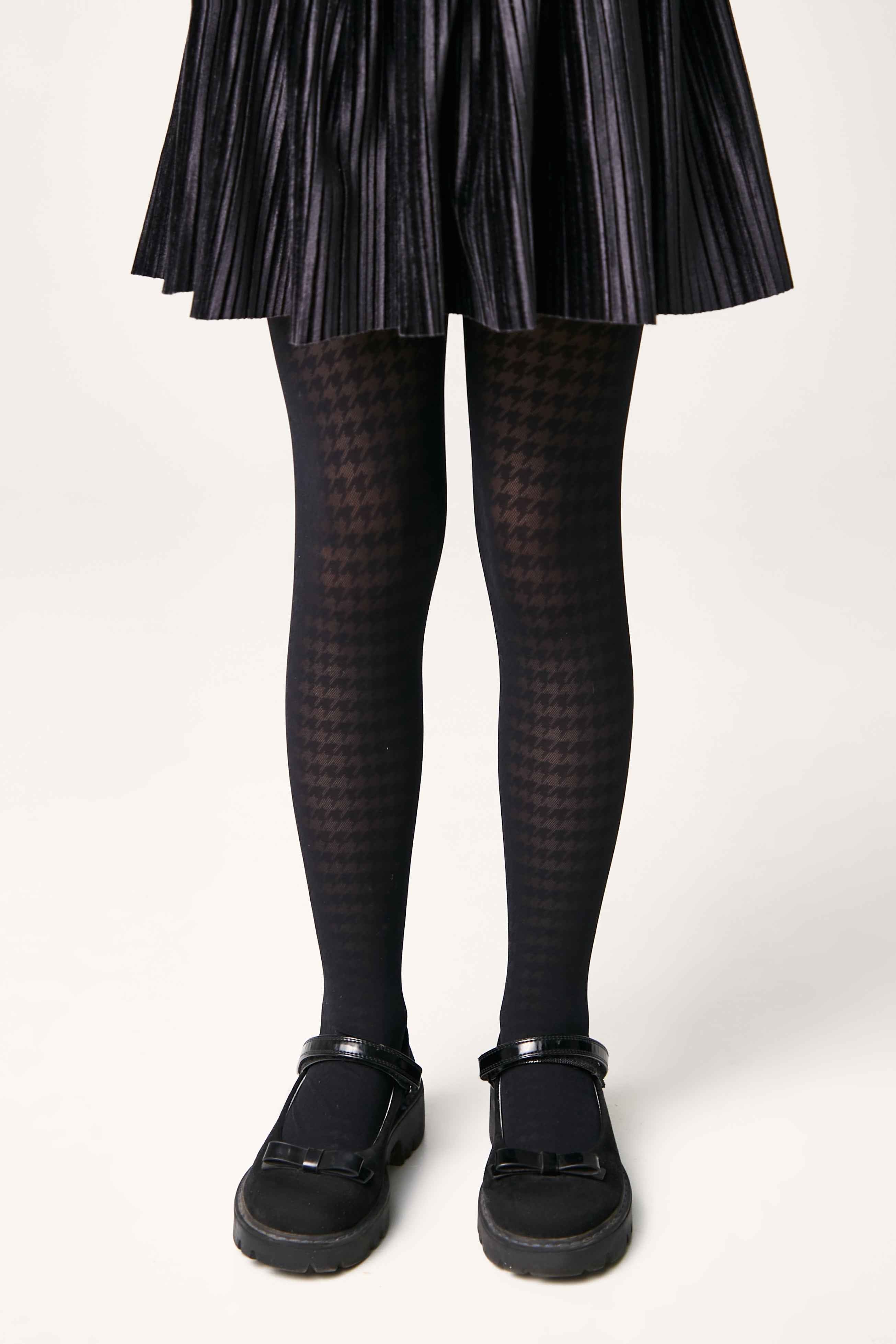 Conte Tights for girls Chanel 40 Den - Houndstooth Pattern