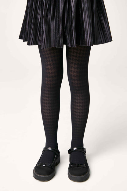 Conte Tights for girls Chanel 40 Den - Houndstooth Pattern