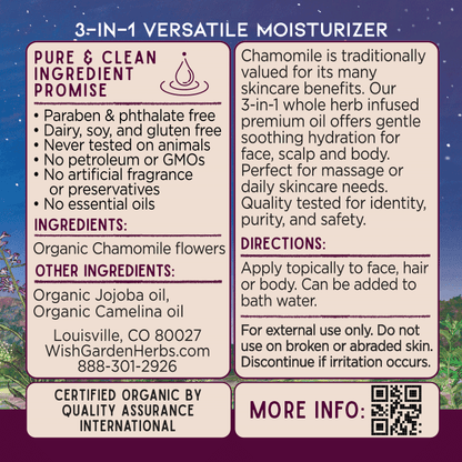 Chamomile Oil, Relax &amp; Replenish by WishGarden Herbs