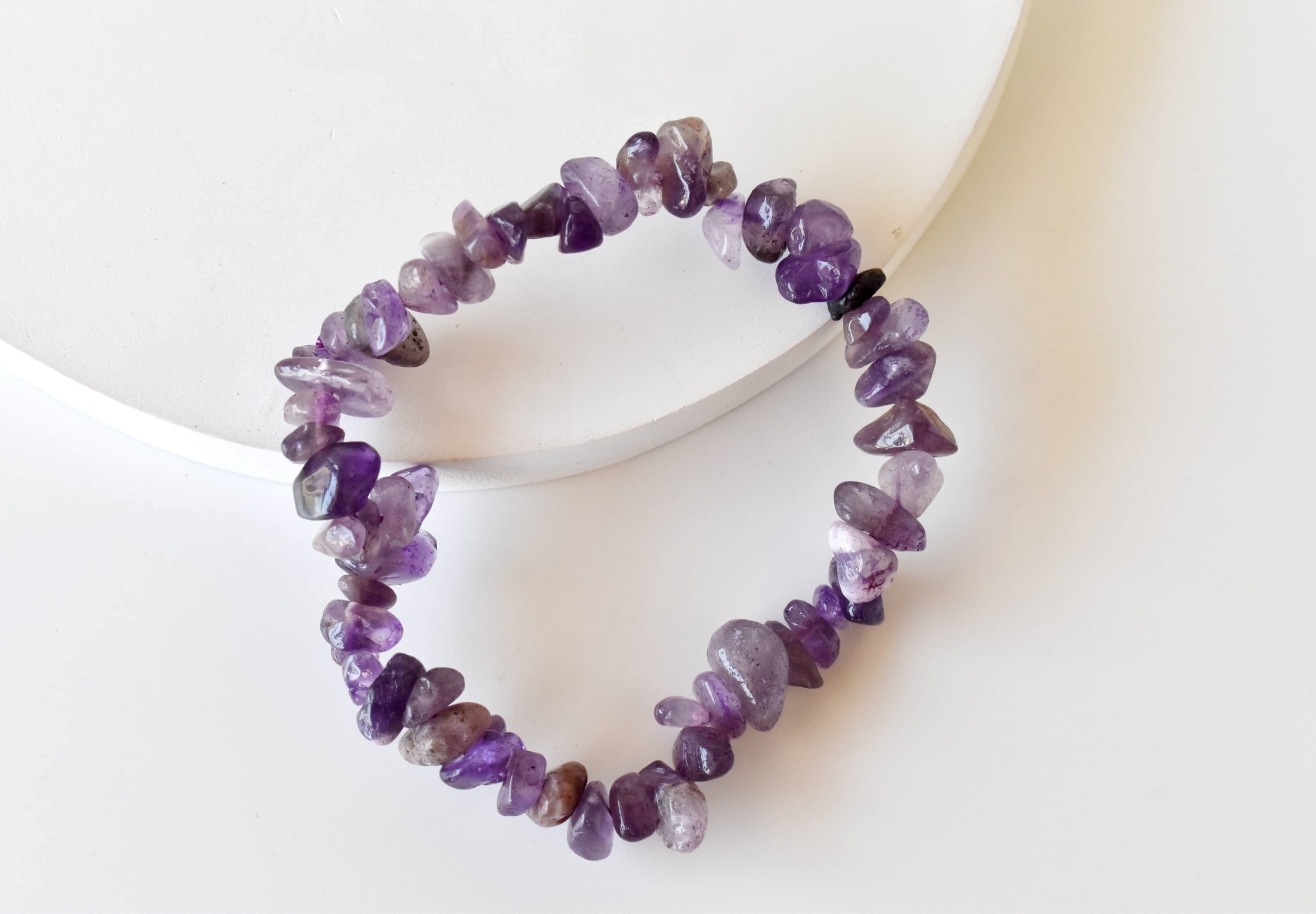 Amethyst Chip Bracelet (Focus and Manifestation)  DestGlow