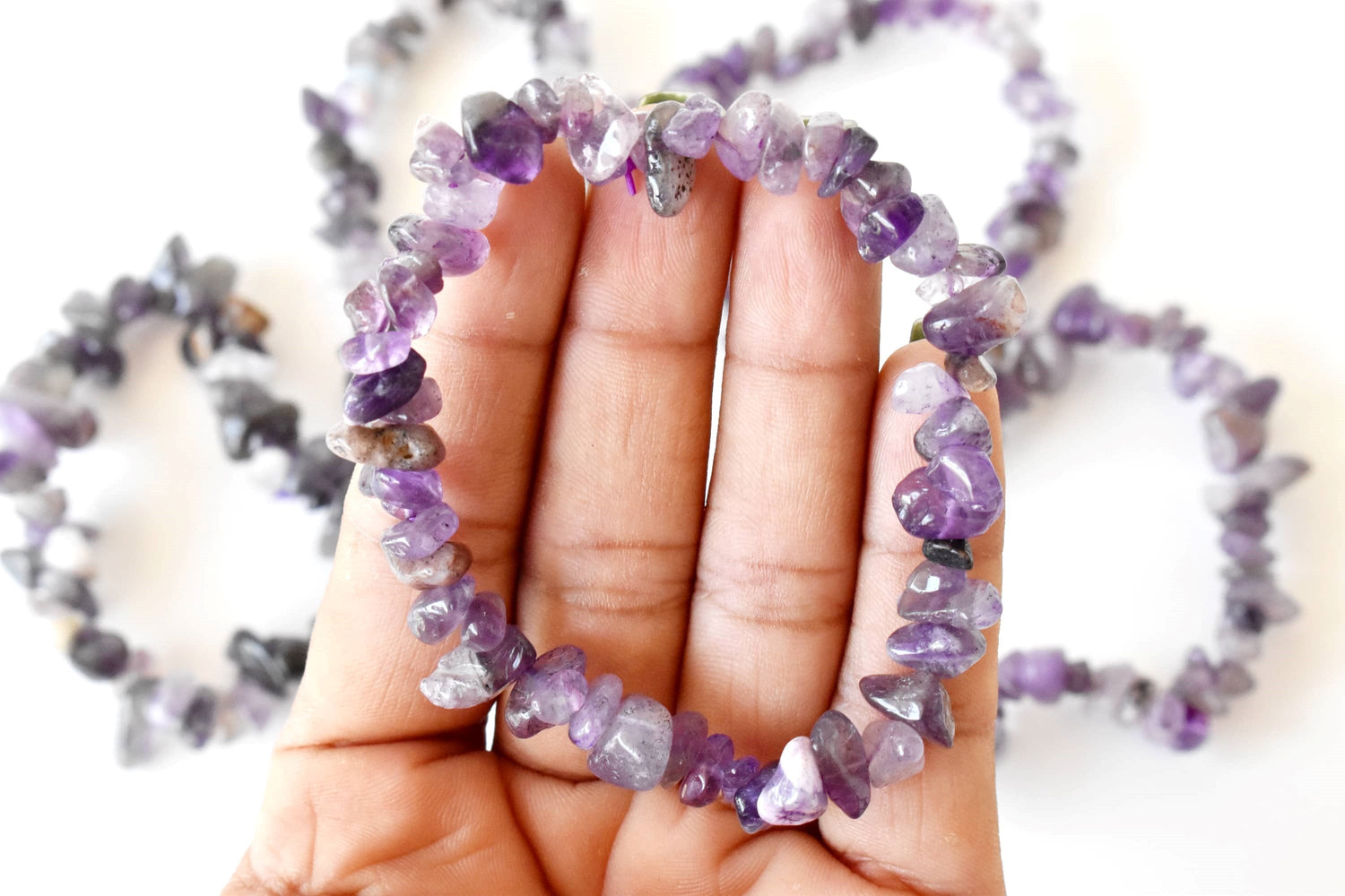 Amethyst Chip Bracelet (Focus and Manifestation)  DestGlow