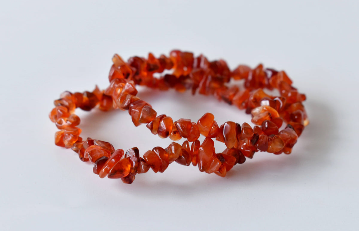 Carnelian Chip Bracelet (Abundance and Relationships)  DestGlow