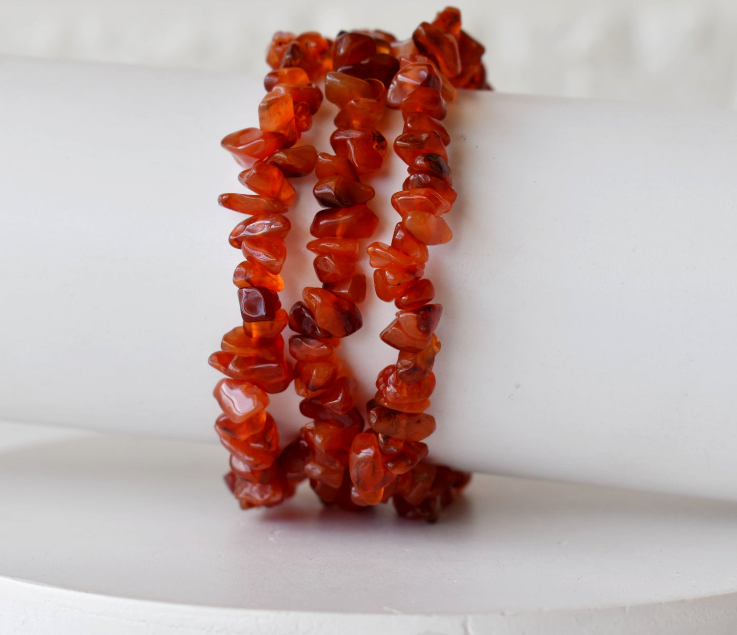 Carnelian Chip Bracelet (Abundance and Relationships)  DestGlow