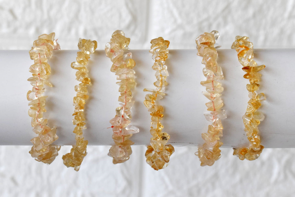 Citrine Chip Bracelet (Physical Healing and Stress Relief)  DestGlow