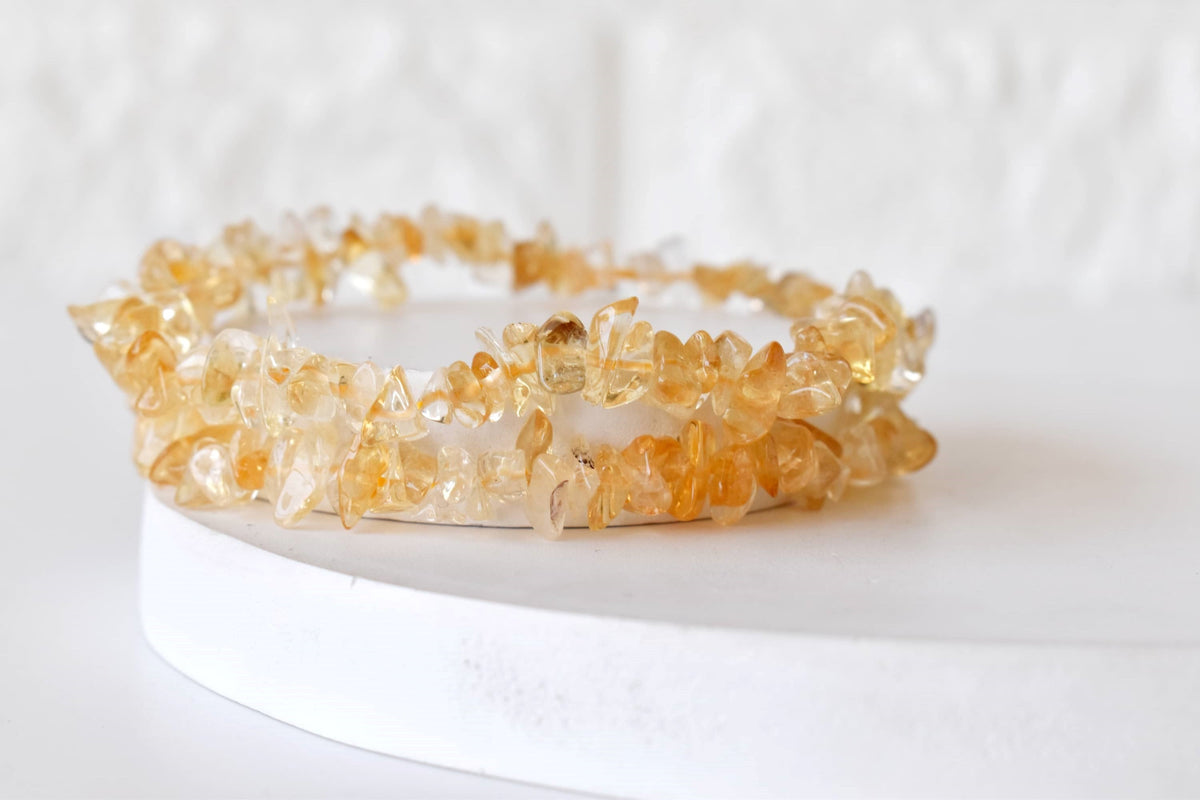 Citrine Chip Bracelet (Physical Healing and Stress Relief)  DestGlow