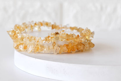 Citrine Chip Bracelet (Physical Healing and Stress Relief)  DestGlow