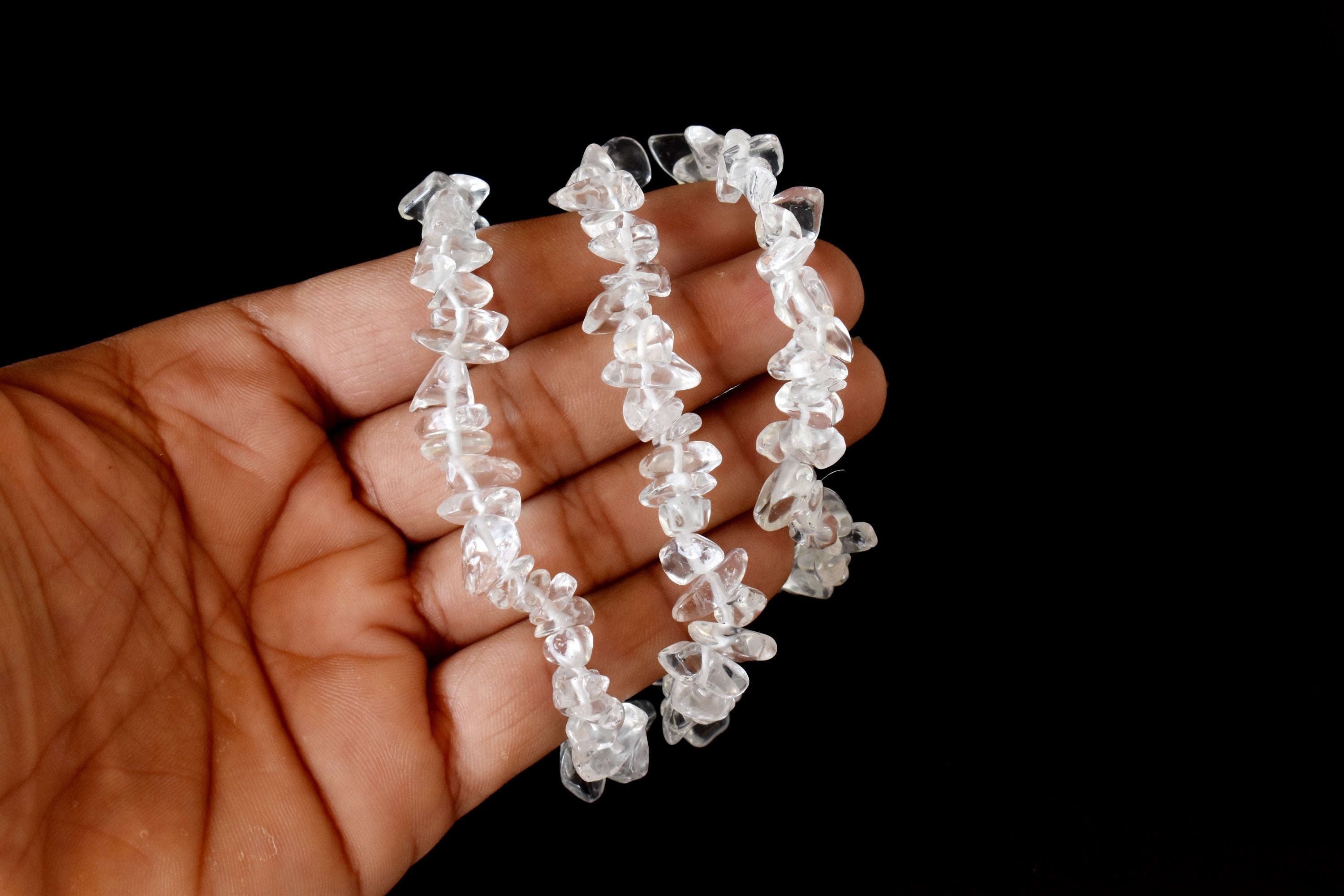 Crystal Quartz Chip Bracelet (Channeling and Dreams )  DestGlow