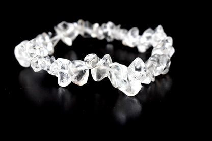 Crystal Quartz Chip Bracelet (Channeling and Dreams )
