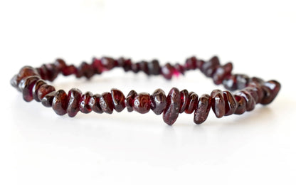 Garnet Chip Bracelet (Prosperity and Protection)  DestGlow