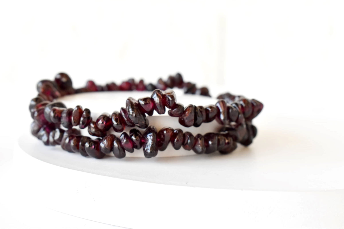 Garnet Chip Bracelet (Prosperity and Protection)  DestGlow