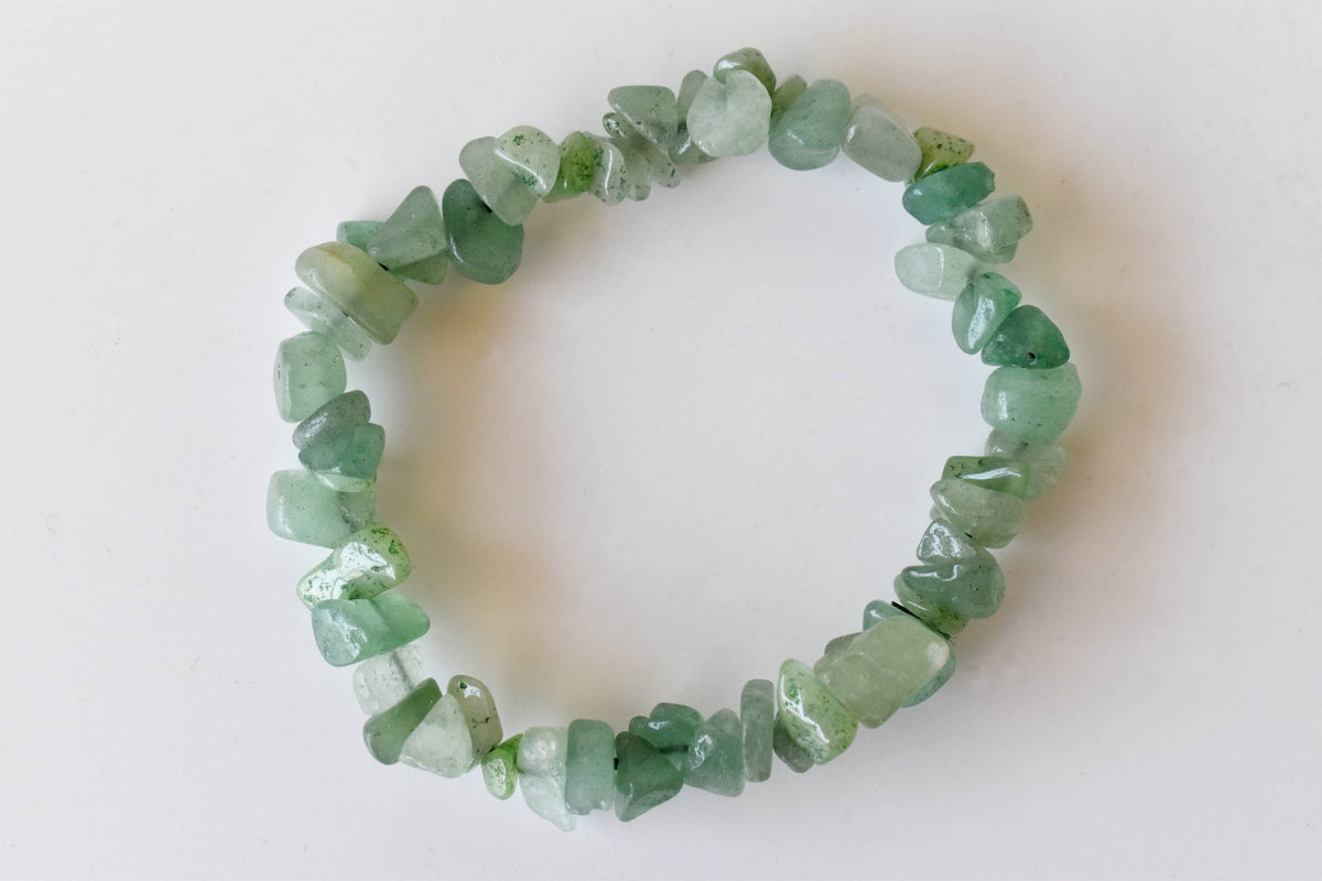 Green Aventurine Chip Bracelet (Attraction and Peace Of Mind)  DestGlow