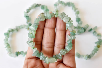 Green Aventurine Chip Bracelet (Attraction and Peace Of Mind)  DestGlow