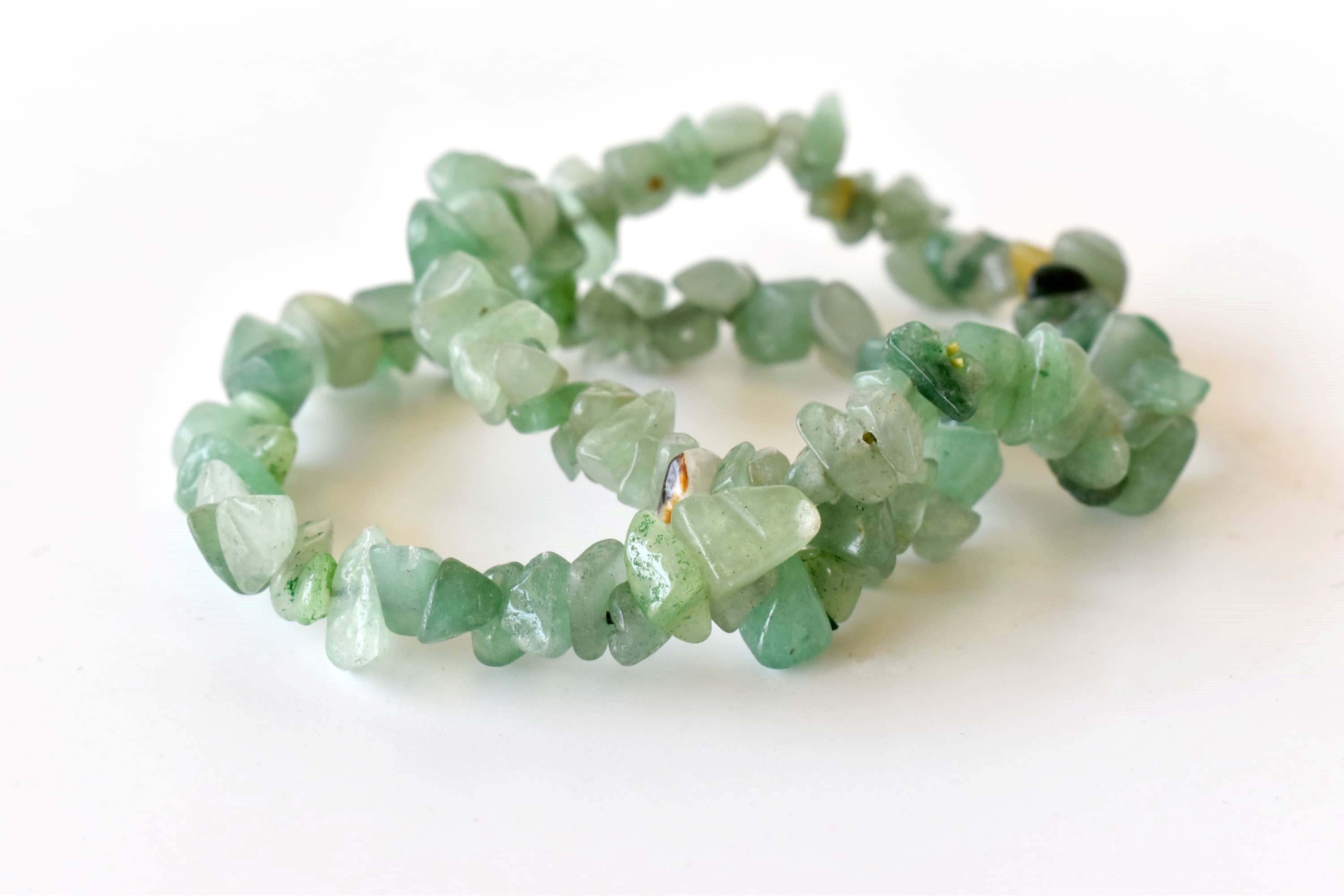 Green Aventurine Chip Bracelet (Attraction and Peace Of Mind)  DestGlow