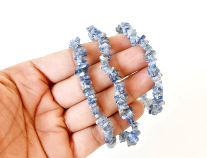 Kyanite Chip Bracelet (Relaxation and Angelic Communication)  DestGlow