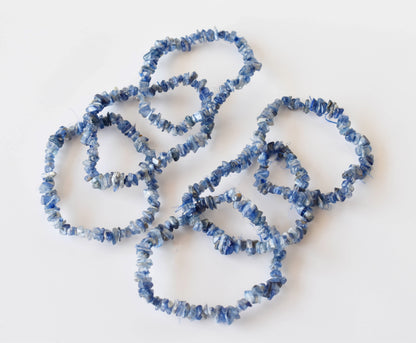 Kyanite Chip Bracelet (Relaxation and Angelic Communication)  DestGlow