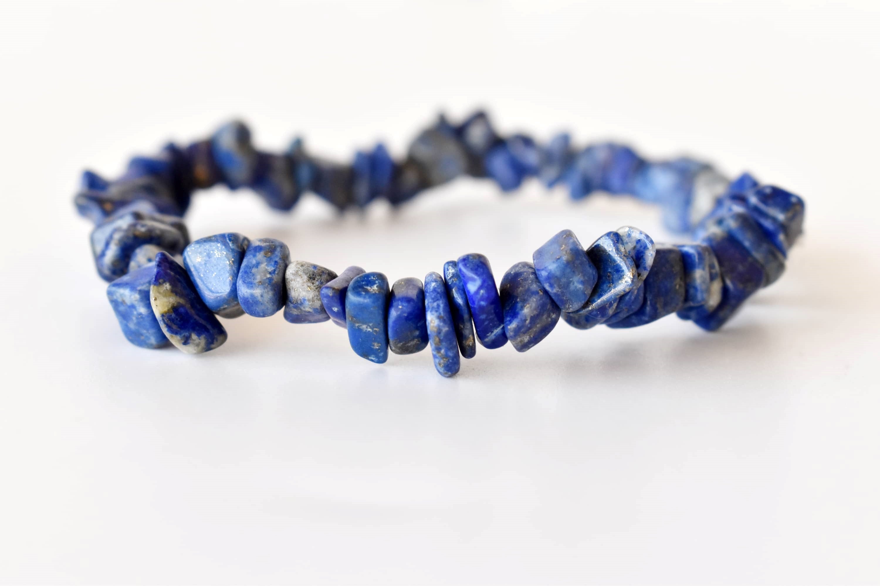 Lapis Lazuli Chip Bracelet (Good Fortune and Clarity)  DestGlow