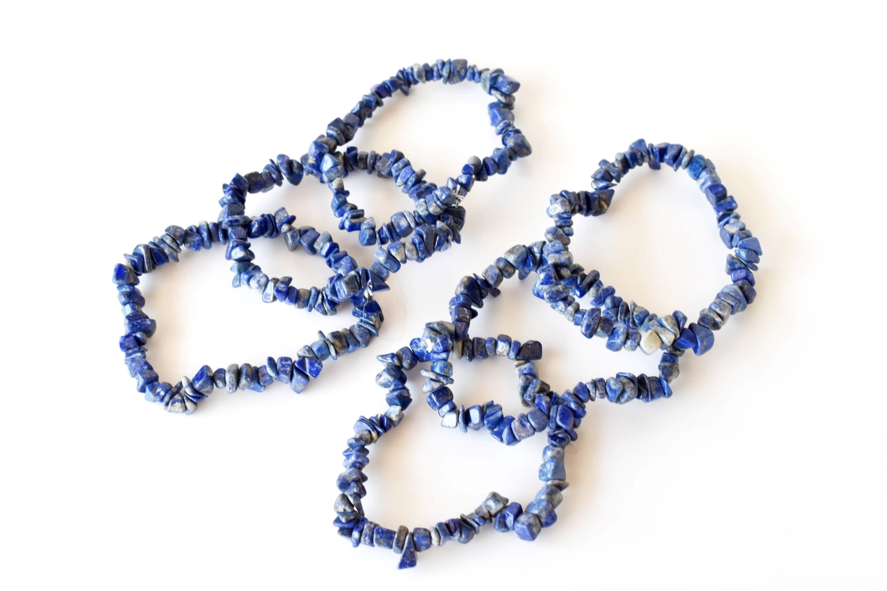 Lapis Lazuli Chip Bracelet (Good Fortune and Clarity)  DestGlow