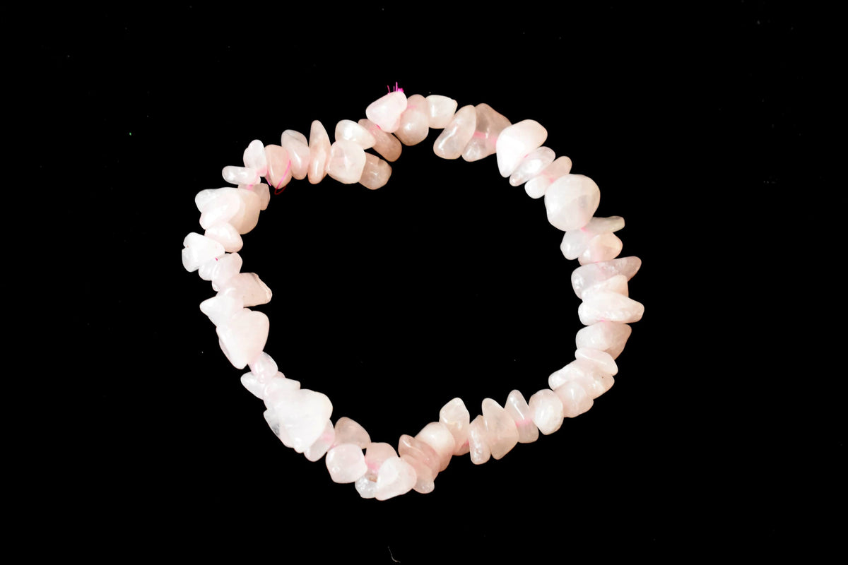 Rose Quartz Chip Bracelet (Creativity and Calming)  DestGlow