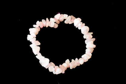 Rose Quartz Chip Bracelet (Creativity and Calming)  DestGlow