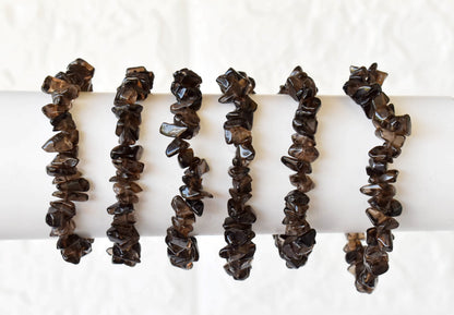 Smokey Quartz Chip Bracelet (Sense of Purpose and Purification)  DestGlow