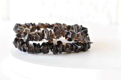 Smokey Quartz Chip Bracelet (Sense of Purpose and Purification)  DestGlow