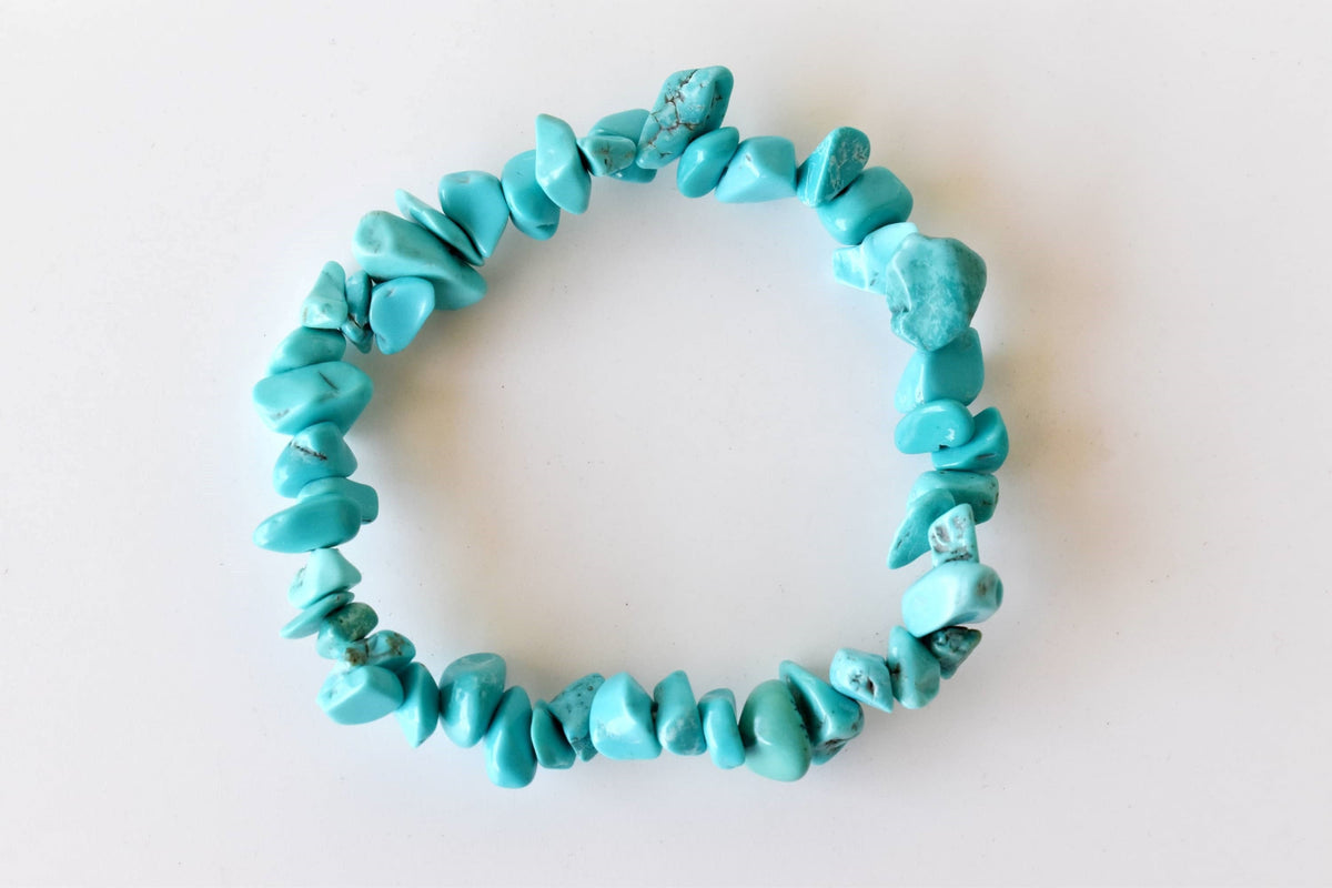 Turquoise Chip Bracelet (Travel  and Enhancing)  DestGlow