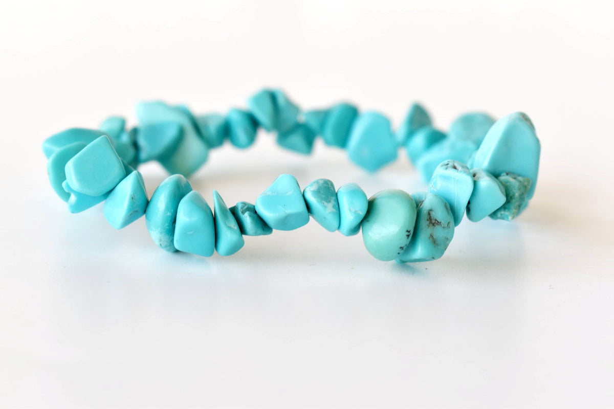 Turquoise Chip Bracelet (Travel  and Enhancing)  DestGlow