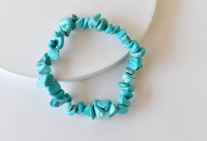 Turquoise Chip Bracelet (Travel  and Enhancing)  DestGlow