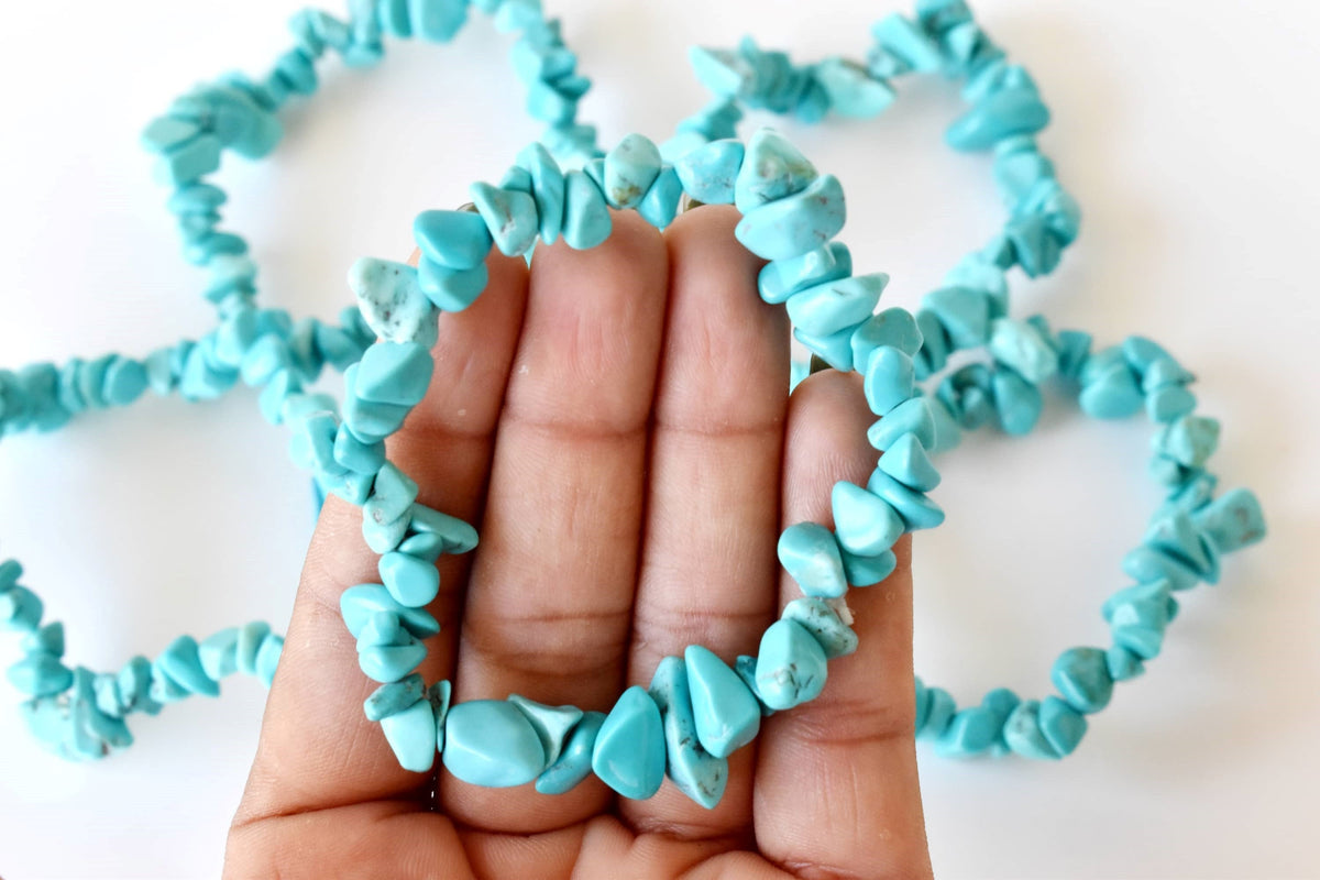 Turquoise Chip Bracelet (Travel  and Enhancing)  DestGlow