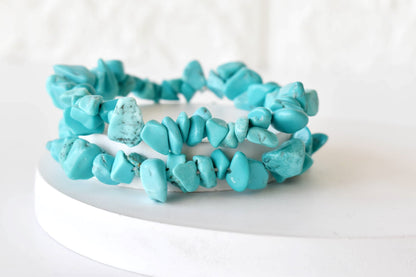 Turquoise Chip Bracelet (Travel  and Enhancing)  DestGlow