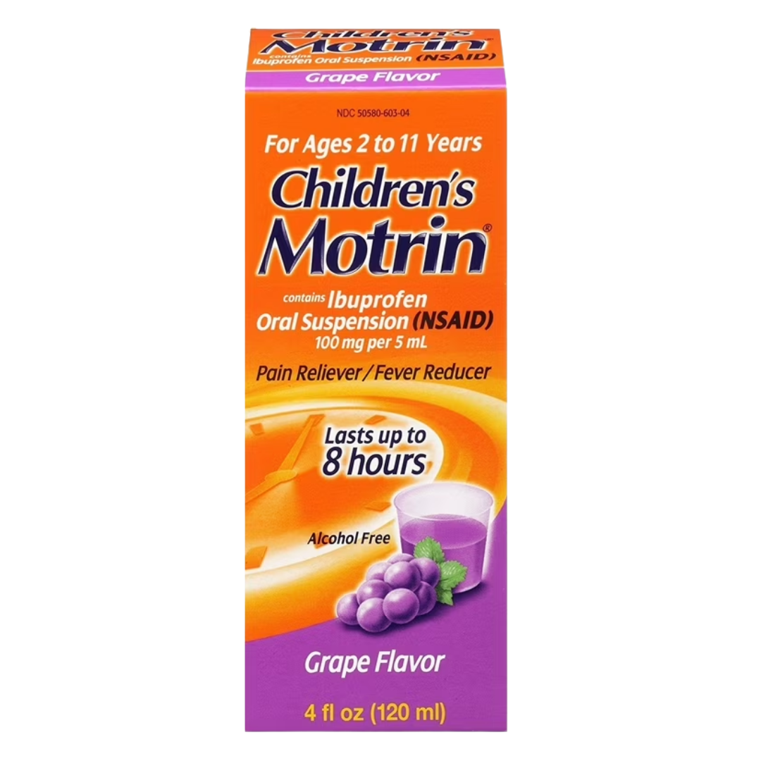 Children’s Motrin Grape Flavor Liquid (4 oz) by Farmacias Savia