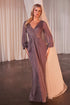 Ladivine CK2141 Long Sleeve Sheath Draped Dress by DiscountDressShop