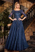 Ladivine CK2401 A-Line Lace & Tulle Modest Mother of the Bride Gown by DiscountDressShop