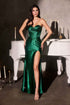 Ladivine CK918 Glamour Sweetheart Boned Bodice Fitted Shimmering Gown by DiscountDressShop
