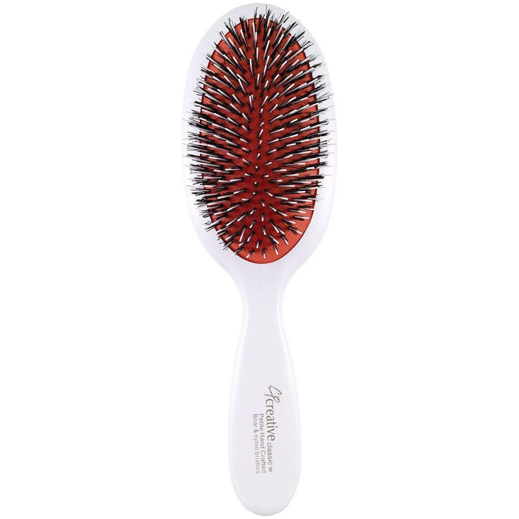 Classic Signature White Paddle Boar Bristle Hair Brush by Pasteur Pharmacy
