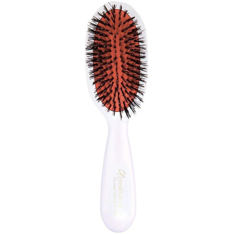 Classic Signature White Paddle Boar Bristle Hair Brush by Pasteur Pharmacy