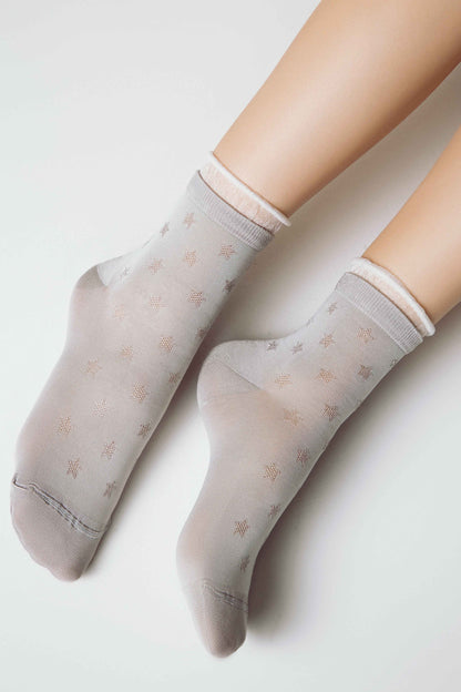 Conte Socks Classic - 491 Decorative Transparent Mesh