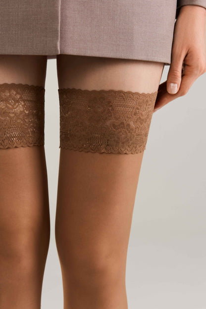 Stockings Conte Class 12 Den - Silicone Lace Top