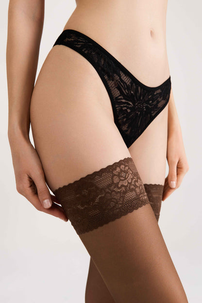 Stockings Conte Class 20 Den - Silicone Lace Top