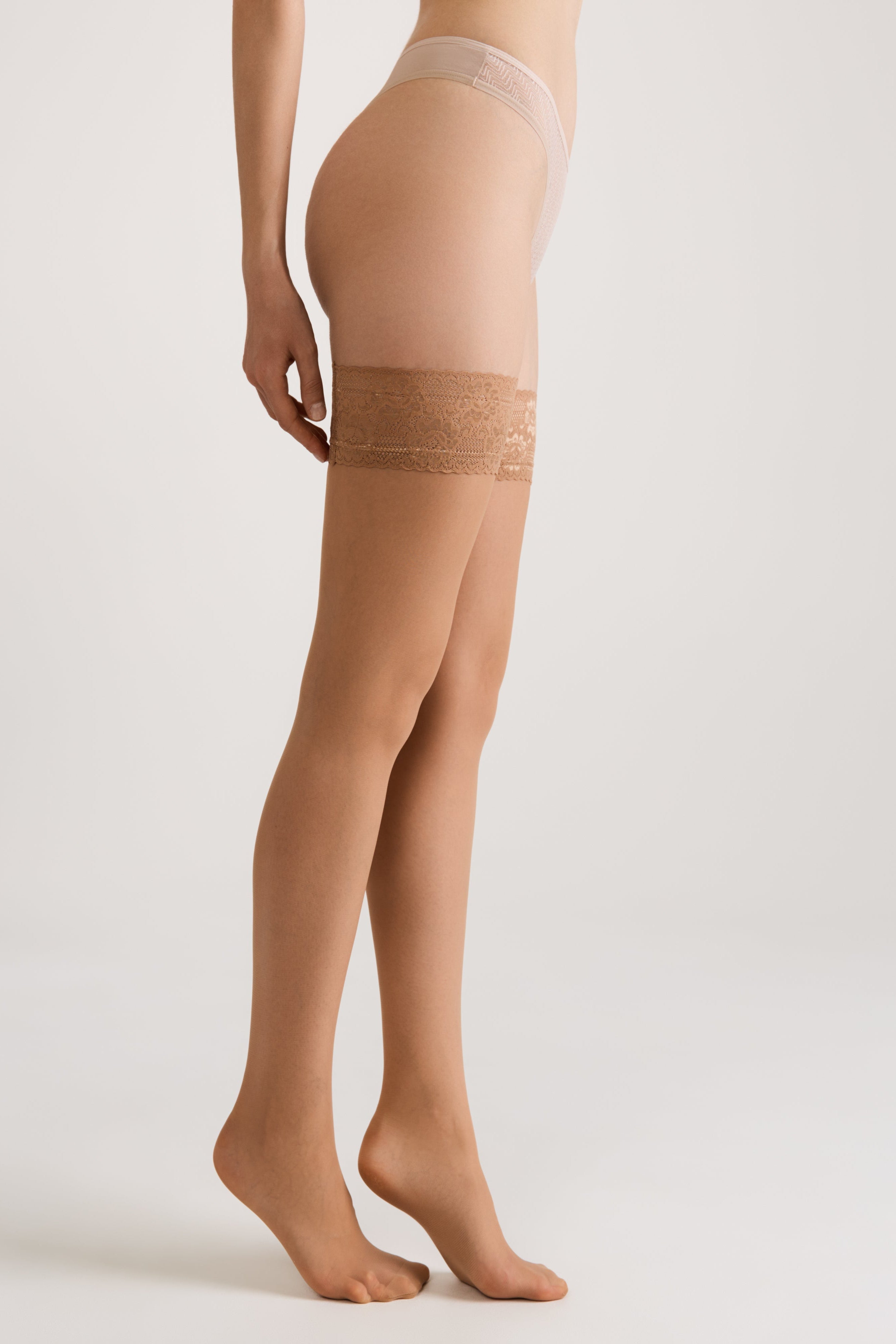 Stockings Conte Class 12 Den - Silicone Lace Top by TheRanok.com