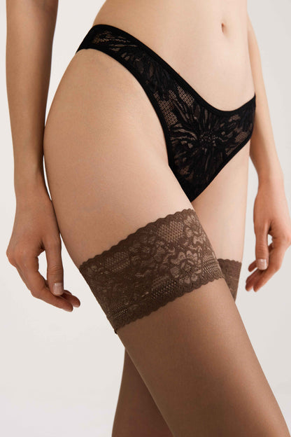 Stockings Conte Class 12 Den - Silicone Lace Top