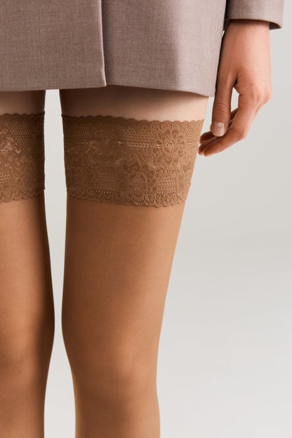 Stockings Conte Class 40 Den - Silicone Lace Top